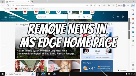 Cara Menyembunyikan Atau Menampilkan Berita Pada Microsoft Edge Youtube