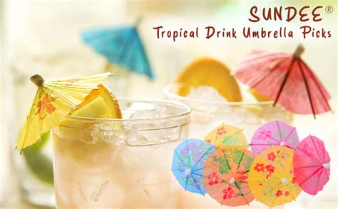 Amazon Tropical Drink Umbrella Picks 4 Inch Paper Umbrella