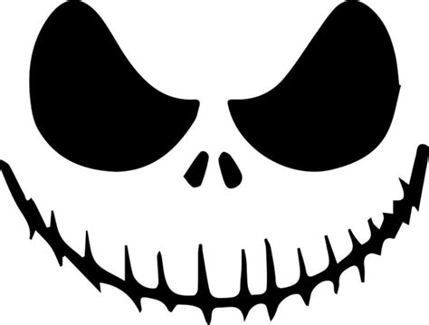 Jack Skellington Face Svg Png Dxf Eps Jack Skellington Stencil