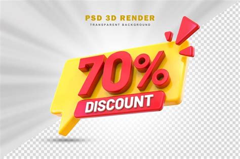Premium PSD | 70 percent discount offer 3d