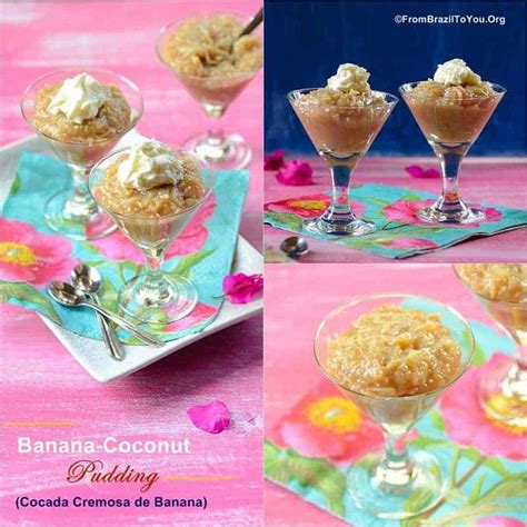 Cocada Cremosa De Banana Banana Coconut Pudding Easy And Delish