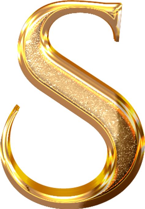 3d Gold Effect Letter S 21054556 Png