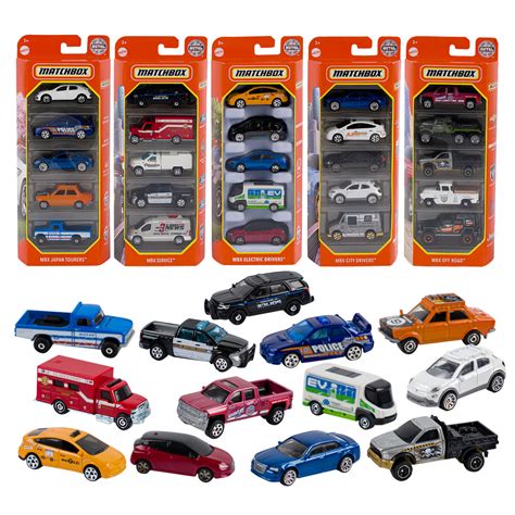 Matchbox 5 Pack Vehicles Assorted