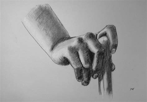 Charcoal Drawing Of Hands