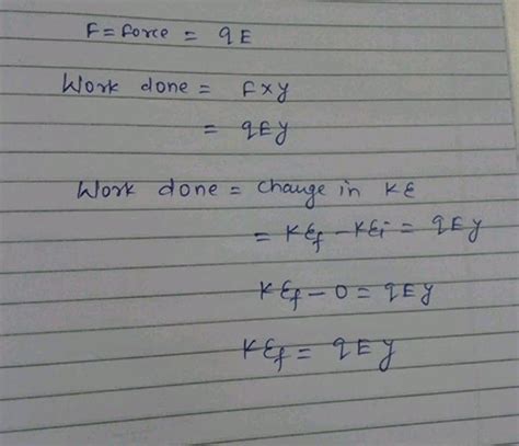 32 A Particle Of Mass M And Charge Q Is Placed Rest In A Uniform