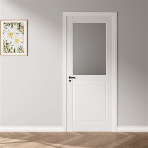 Frosted Glass Slab Door - Solid Wood French Interior Door - Walmart.com