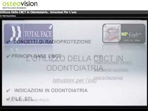 Utilizzo Della Cbct In Odontoiatria Istruzioni Per L Uso Youtube