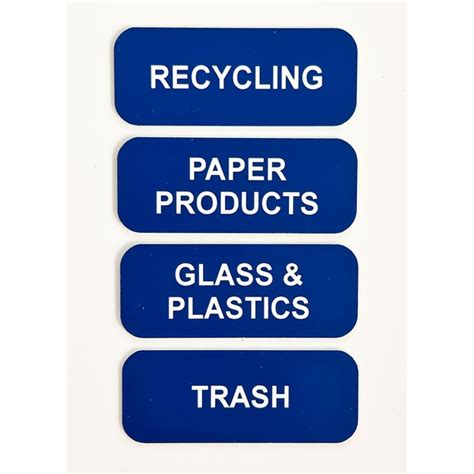 Custom Recycling and Trash Container Labels