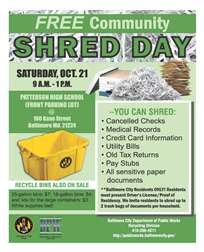 Free Community Shred Day | Baltimore City Department of Public Works
