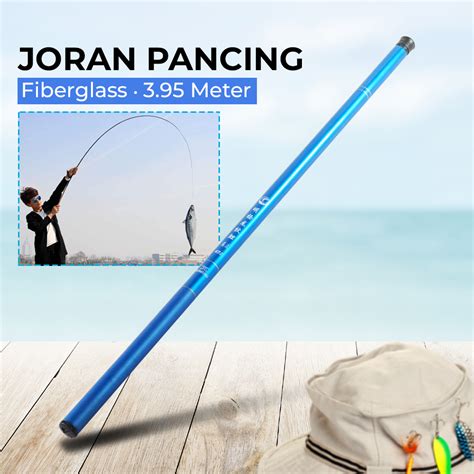 TOMFNG Joran Pancing Pole Tegek Fiberglass Fishing Rod 3 95M JW360