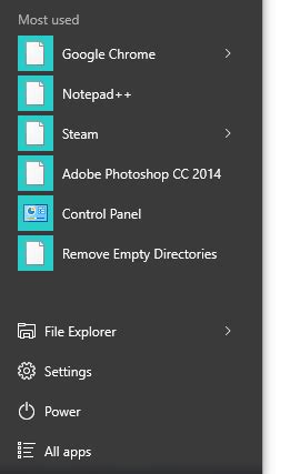 Blank start menu icons on Windows 10 - Super User