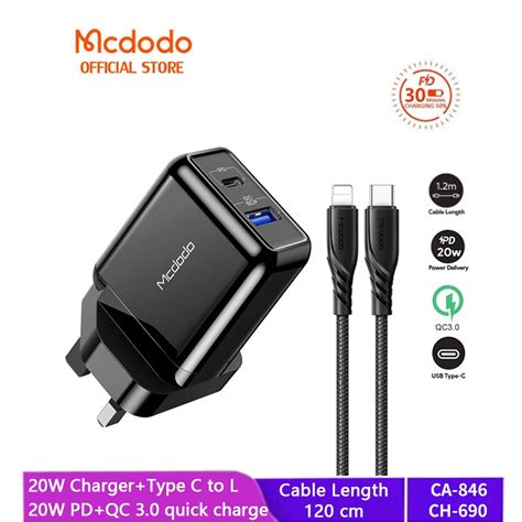 Mcdodo W Pd Fast Charging Type C To Lightning Data Usb C Cable W