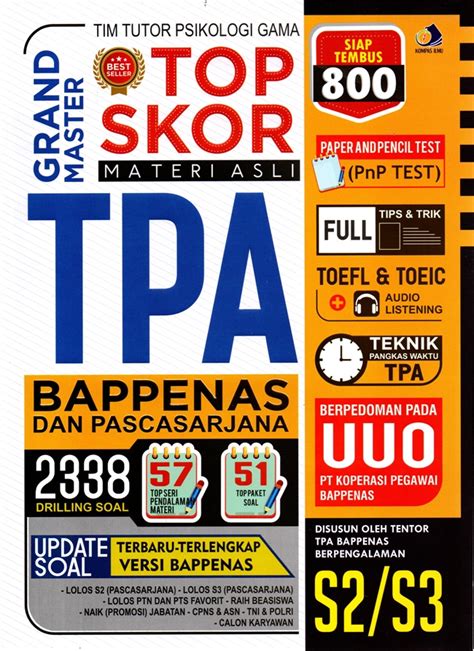 Grand Master TOP Skor TPA BAPPENAS Dan Pascasarjana Toko Buku Zanafa