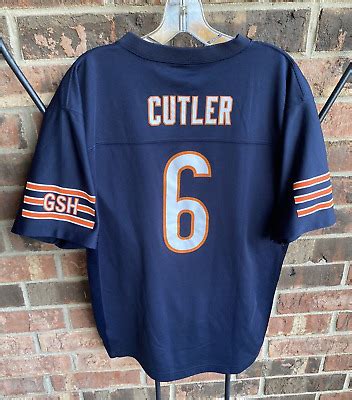 NFL Chicago Bears Jay Cutler 6 NFL Team Apparel Jersey Navy Blue Youth