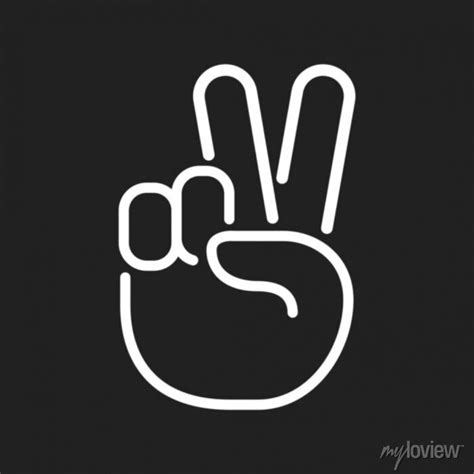 Peace Fingers Icon