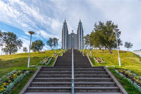 Akureyrarkirkja - The Church Of Akureyri, Iceland Stock Image - Image ...