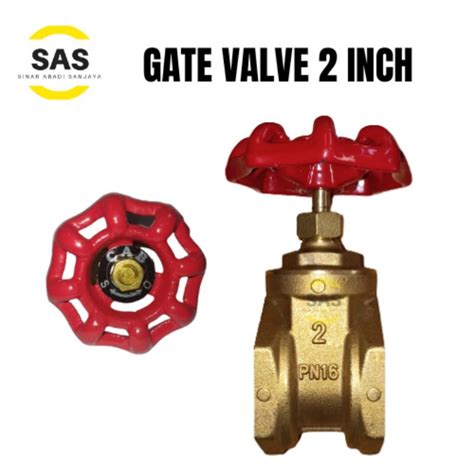 Jual Sas Gate Valve Kuningan Inch Stop Kran Putar Kuningan