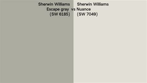 Sherwin Williams Escape Gray Vs Nuance Side By Side Comparison