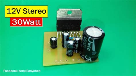 How To Make Audio Amplifier Using TDA7377 12V Stereo 30W YouTube