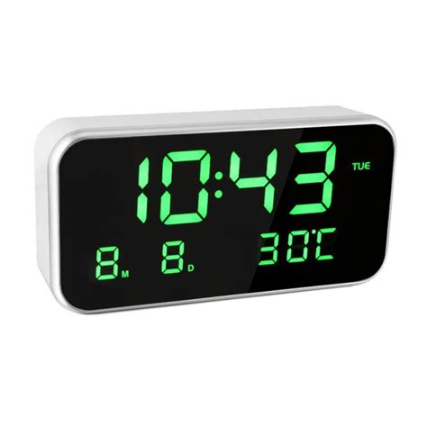 Led Alarm Clock Multifunction Digital Electronic Led Mirror Clock