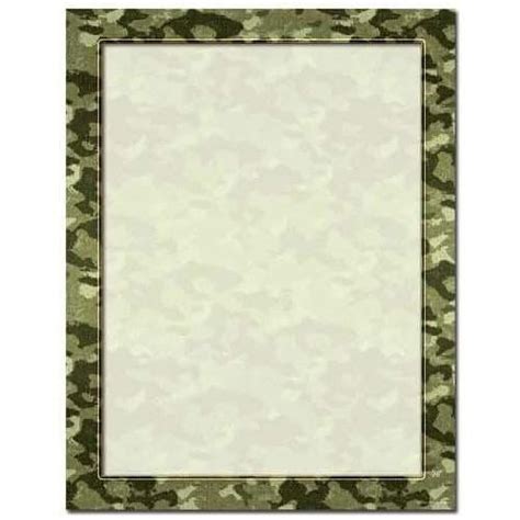 Camouflage Letterhead Laser Inkjet Printer Paper Green Pack