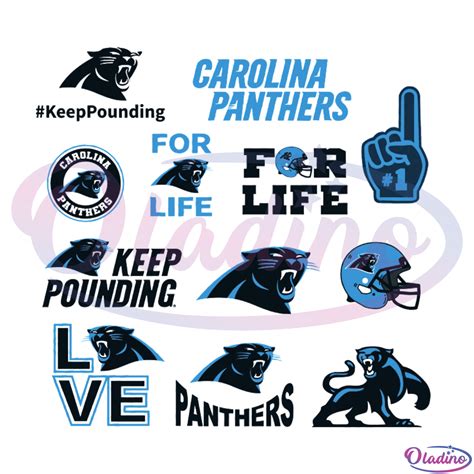 Carolina Panthers Logo Bundle SVG, NFL SVG, Panthers Team Svg - Oladino