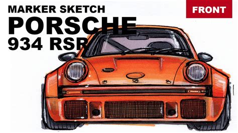 Porsche Rsr Turbo Time Lapse Speed Sketch Sketch Tutorial