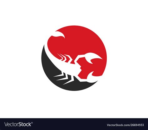 Scorpion logo template Royalty Free Vector Image