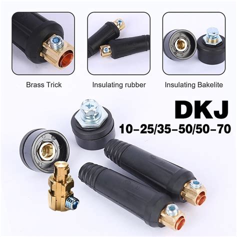 Welding Cable Connector Welding Cable Panel Connector For Dkj 10 25 Dkj35 50 Dkj50 70 Shopee