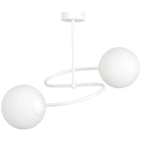 Emibig Selbi Plafonnier Semi Encastr White Globe Bras Multiples Avec