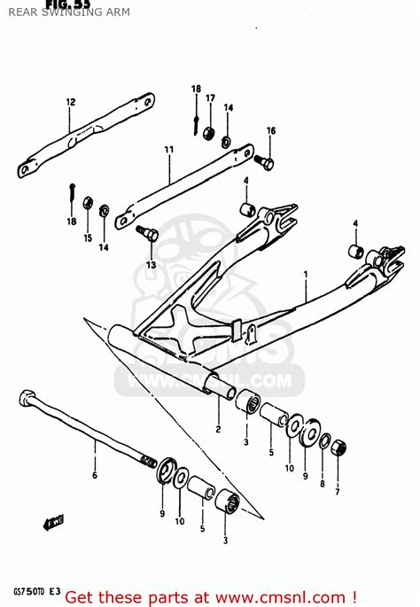 Suzuki Gs T D Usa E Rear Swinging Arm Buy Original Rear