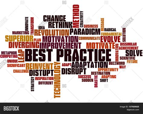 Best Practice Word Cloud Concept 6 Stock Photo Stock Images Bigstock