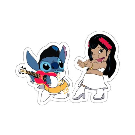 Lilo and Stitch Elvis and Priscilla Stickers , Lilo And Stitch Stickers