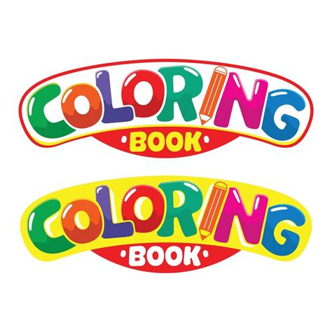 Coloring Book Logo Template for Children Book 12697679 Vector Art at ...