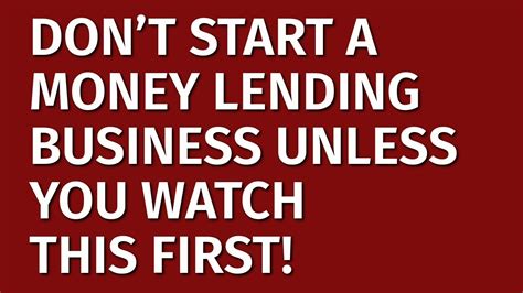 How To Start A Money Lending Business In Free Money Lending