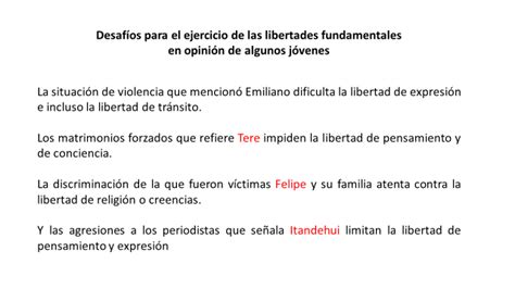 Cuáles son los desafíos para ejercer las libertades fundamentales en