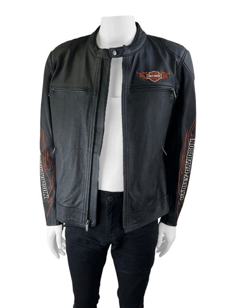 Jaqueta Harley Davidson Riding Gear Couro Preto Original Etiqueta Única