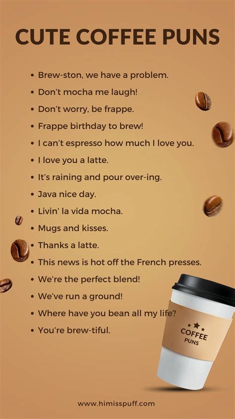 Hilarious Coffee Puns Hi Miss Puff