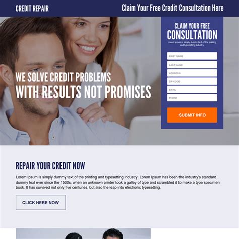 Credit Repair Landing Pages To Improve Your Conversion Rate