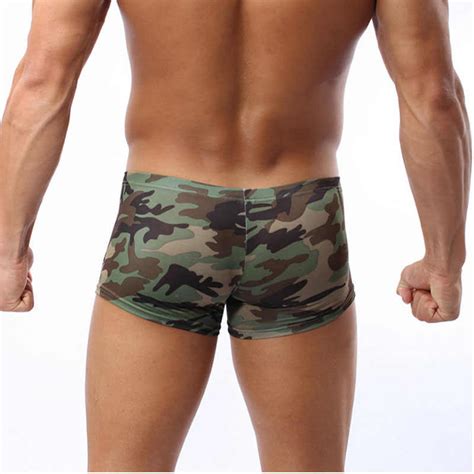 Underwear Men Boxer Shorts Big Penis Pouch Male Panties Spndex