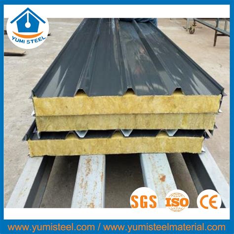 Corrugated Heat Insulating Rockwool Sandwich Roof Panel China