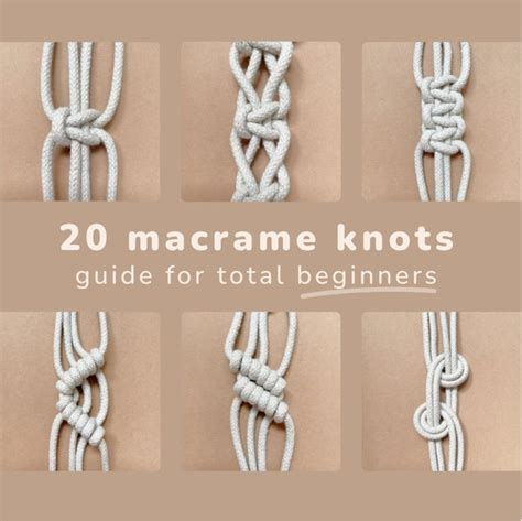 Macrame Knot Guide Pdf With Macrame Knots Explained Knot Etsy