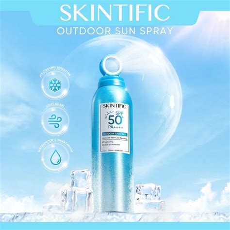 Skintific Outdoor Sunscreen Spray Uvauvb Ice Cooling Multi Sun