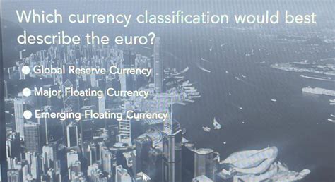 Solved Which currency classification would best describe the | Chegg.com