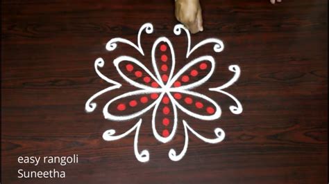 Small Rangoli Kolam Designs With 3 Dots By Easy Rangoli Suneetha Beginners Muggulu Youtube