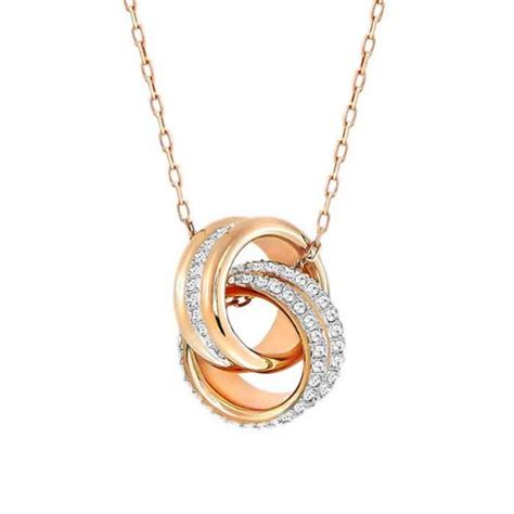 Swarovski Smykke Further Pendant White Rose Gold Tone Plated Ole Aas