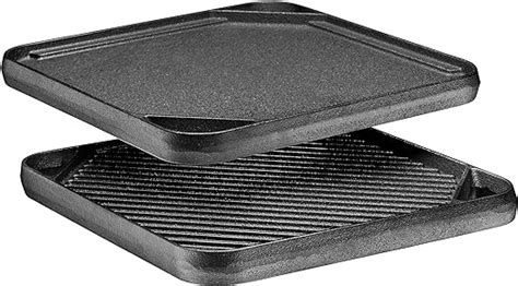 Bruntmor Gas Stovetop Pre Seasoned Square Cast Iron Reversible Grill