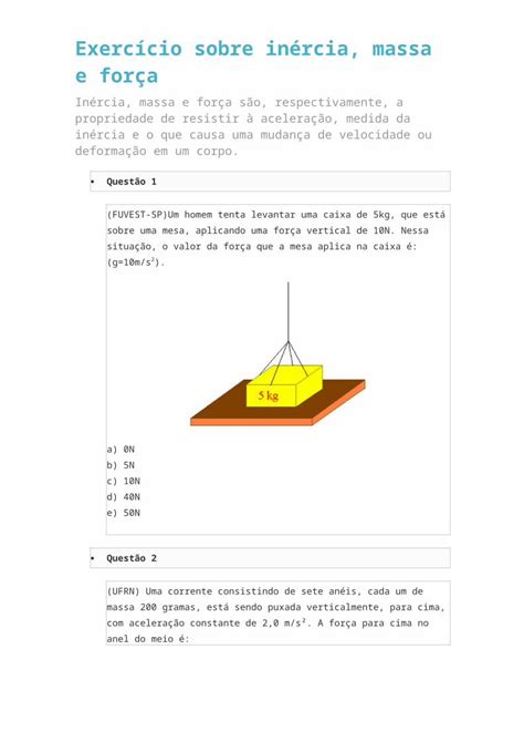 DOCX Exercício sobre inércia DOKUMEN TIPS