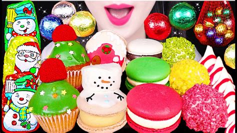 Asmr Christmas Party Snowman Christmas Tree Cheese Cake Pop 크리스마스