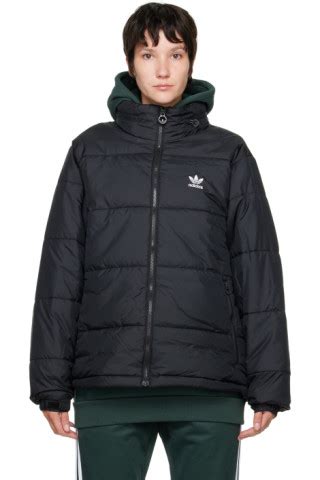 Black Essentials Puffer Jacket by adidas Originals on Sale